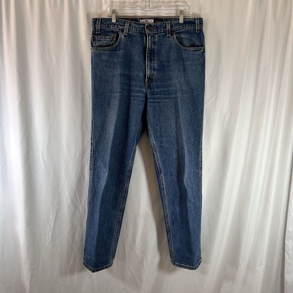 Vintage Levis 540 Brown Tab Jeans Men's 36x30 Medium Wash Blue Denim